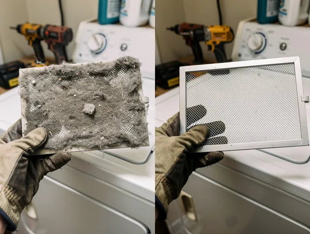 Professional lint trap cleaning by Northbridge Dryer Vent Cleaning in Northbridge