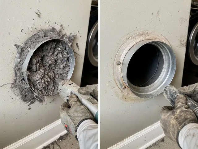 Professional clogged vent cleaning by Northbridge Dryer Vent Cleaning in Northbridge