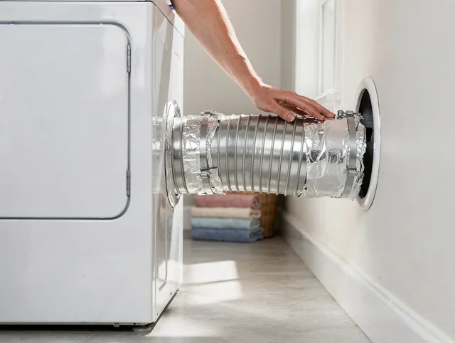 Professional dryer vent hose installation by Northbridge Dryer Vent Cleaning in Northbridge