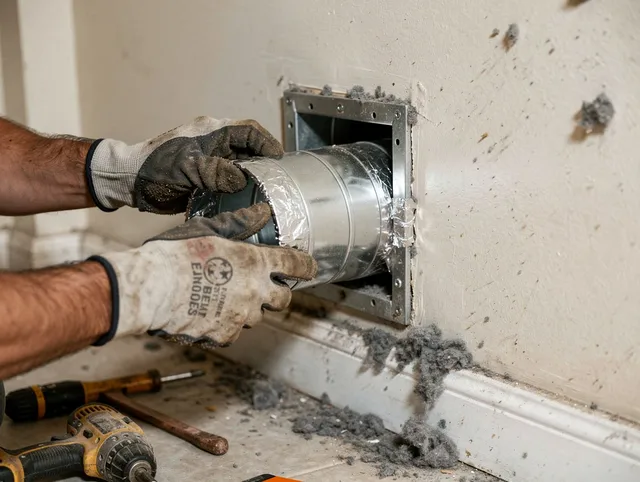 Professional dryer vent repair and installation by Northbridge Dryer Vent Cleaning in Northbridge